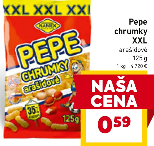 Hamé Pepe chrumky arašidové XXL