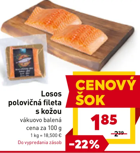 Losos polovičná fileta s kožou