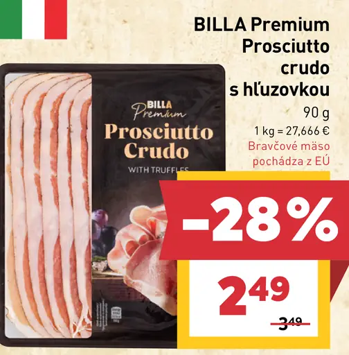 BILLA Premium Prosciutto crudo s hľuzovkou