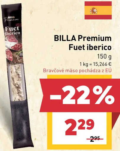 BILLA Premium fuet iberico