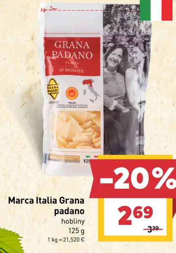 Marca Italia Grana padano hobliny