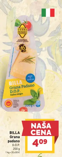BILLA Grana padano D.O.P.