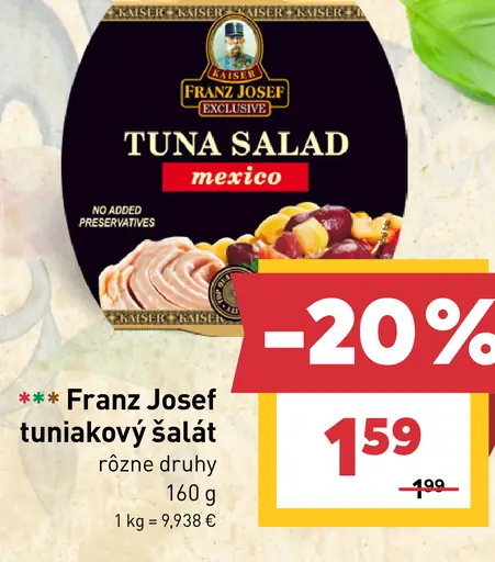Franz Josef tuniakový šalát Mexiko