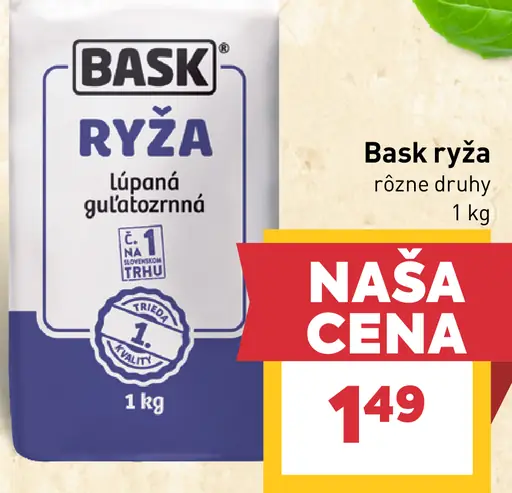Bask ryža guľatozrnná