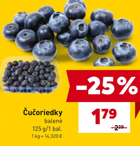Čučoriedky balené