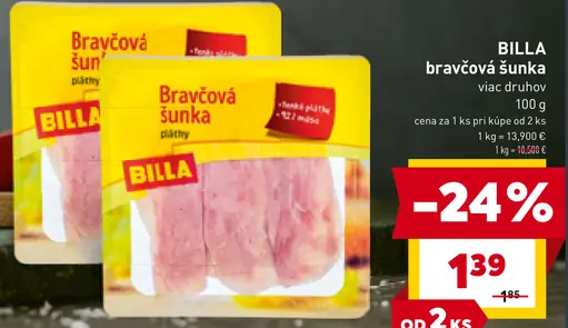 BILLA bravčová šunka