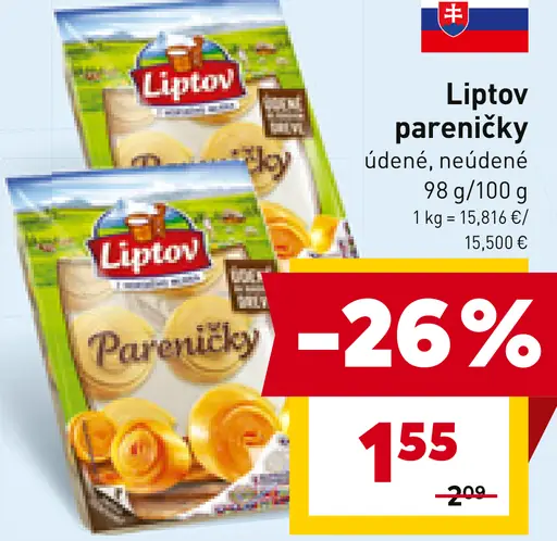 Liptov pareničky údené, neúdené