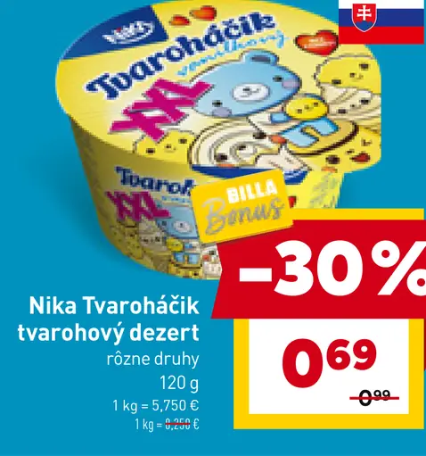 Nika Tvaroháčik tvarohový dezert