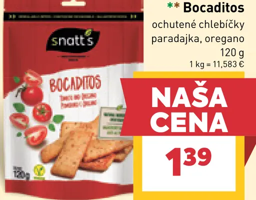 Bocaditos ochutené chlebíčky paradajka, oregano