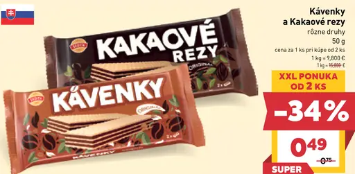 Kávenky a Kakaové rezy