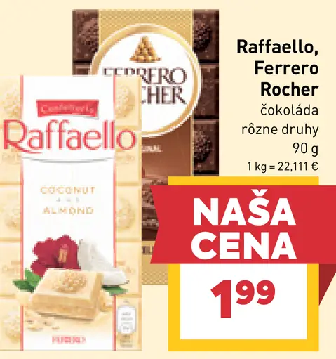 Raffaello/Ferrero Rocher čokoláda