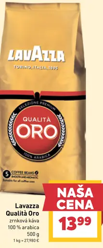 Lavazza Qualità Oro zrnková káva 100 % arabica