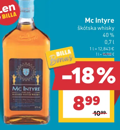 Mc Intyre škótska whisky 40%