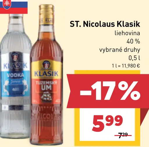 ST. Nicolaus Klasik liehovina 40% vybrané druhy