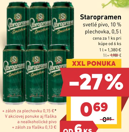 Staropramen Svetlé Pivo