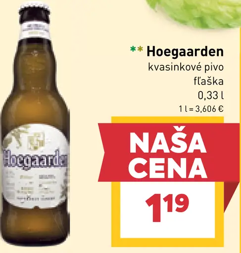 Hoegaarden kvasinkové pivo