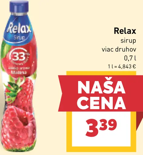 Relax 100% pomarančový džús