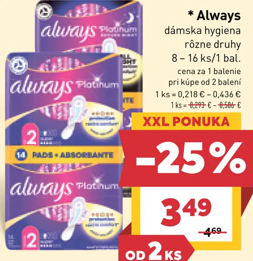 Always dámska hygiena