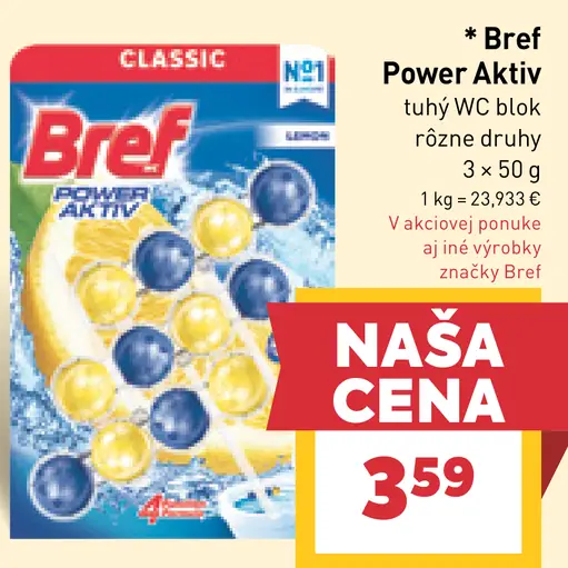 Bref Power Aktiv tuhý WC blok