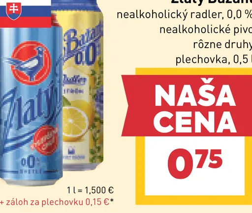 Zlatý Bažant Pivo plechovka