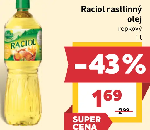 Raciol rastlinný olej