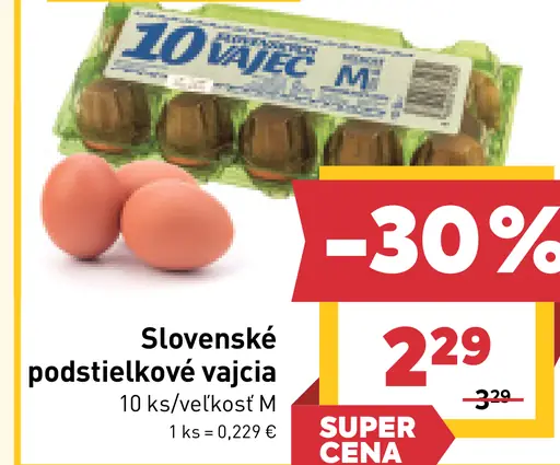 Slovenské podstielkové vajcia
