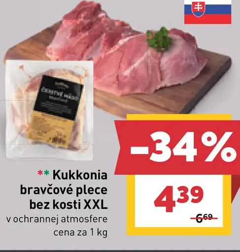 Kukkonia bravčové plece bez kosti XXL