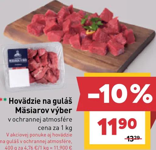 Hovädzie na guláš Mäsiarov výber