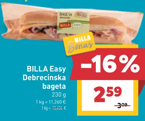 BILLA Easy Debrecínska bageta
