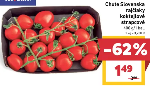 Chute Slovenska rajčiaky kokteilové strapcové