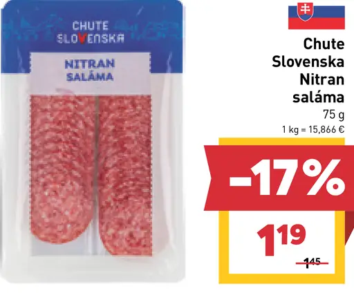 Chute Slovenska Nitran saláma