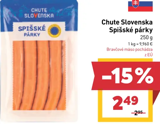Chute Slovenska Spišské párky
