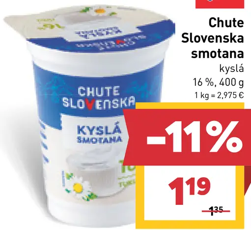 Chute Slovenska smotanový jogurt