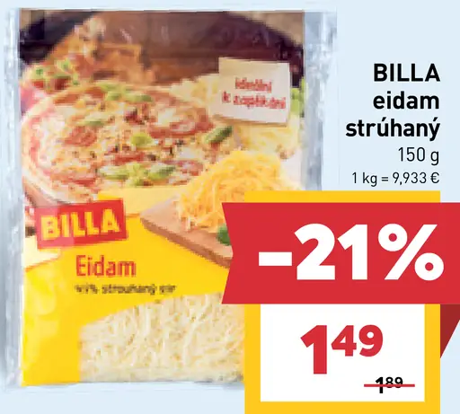 BILLA eidam strúhaný