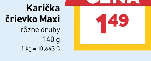 Karička črievko Maxi s ementálom