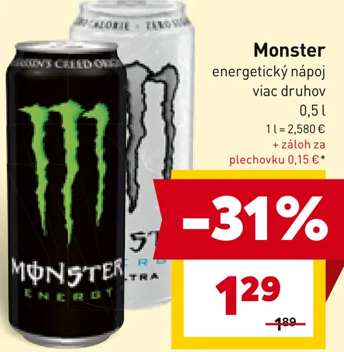 Monster energetický drink plechovka