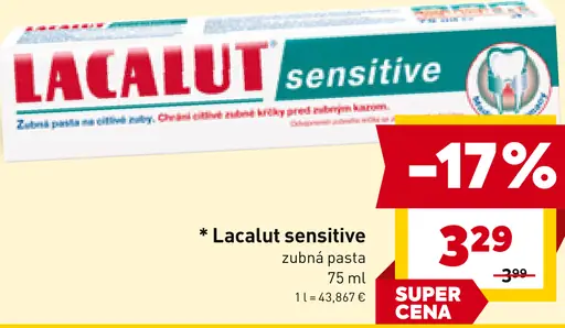 Lacalut Sensitive zubná pasta na citlivé zuby