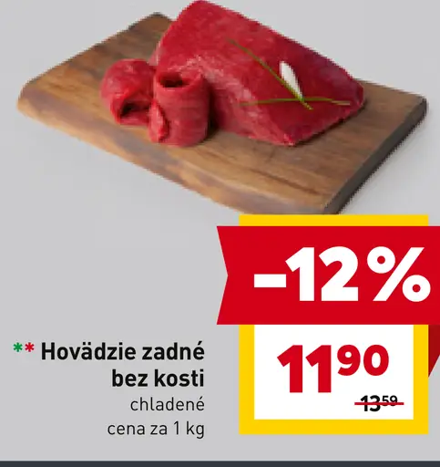 Hovädzie zadné bez kosti