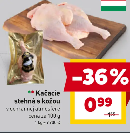 Kačacie stehná s kožou