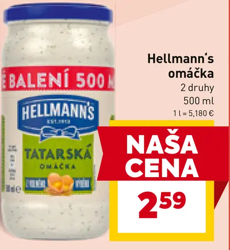 Helmann's omáčka Tatarská