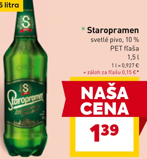 Staropramen svetlé pivo plechovka
