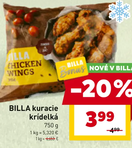 BILLA kuracie krídelká