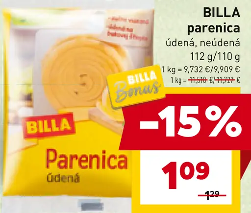BILLA parenica údená