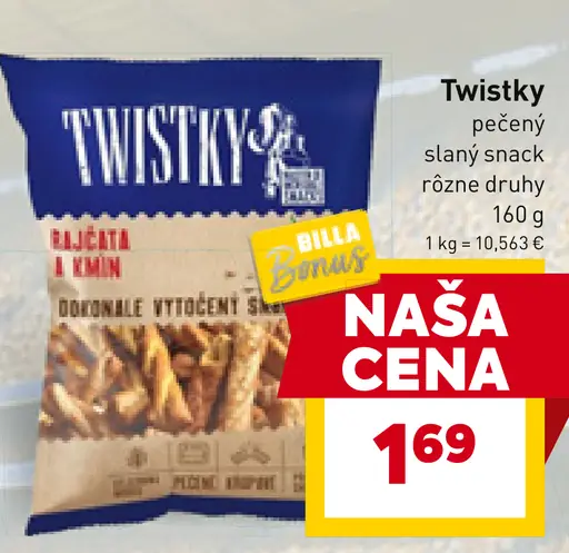 Twistky pečený slaný snack