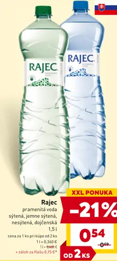 Rajec Pramenitá voda sýtená
