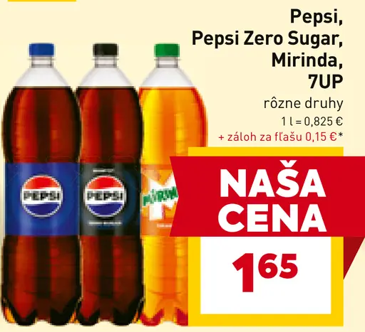 Pepsi rôzne druhy