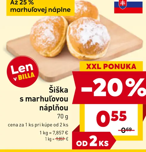 Šiška s marhuľovou náplňou
