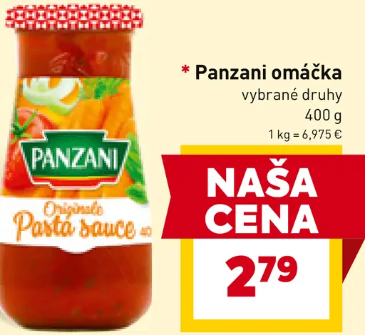 Panzani omáčka Originale Pasta Sauce