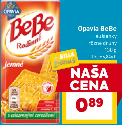 Opavia BeBe sušienky