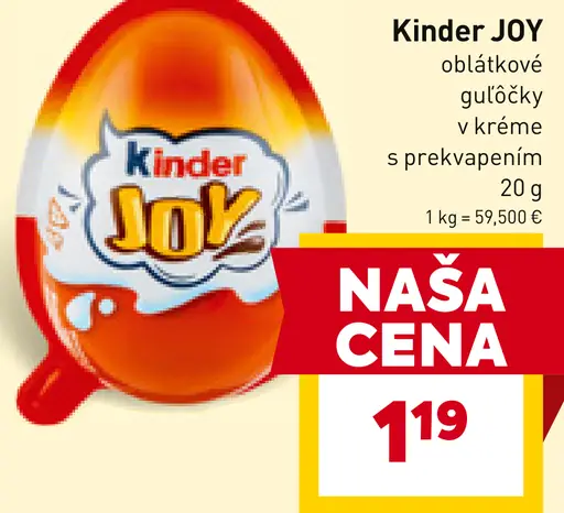 Kinder JOY guľôčky s prekvapením